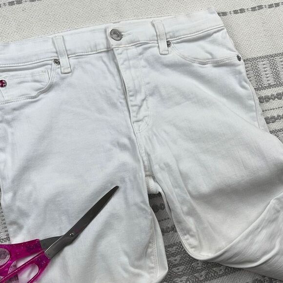 Hudson Jeans Womens 27 Skinny Slim Leg Stretch Ankle Mid Rise 5 Pocket White - Picture 6 of 11